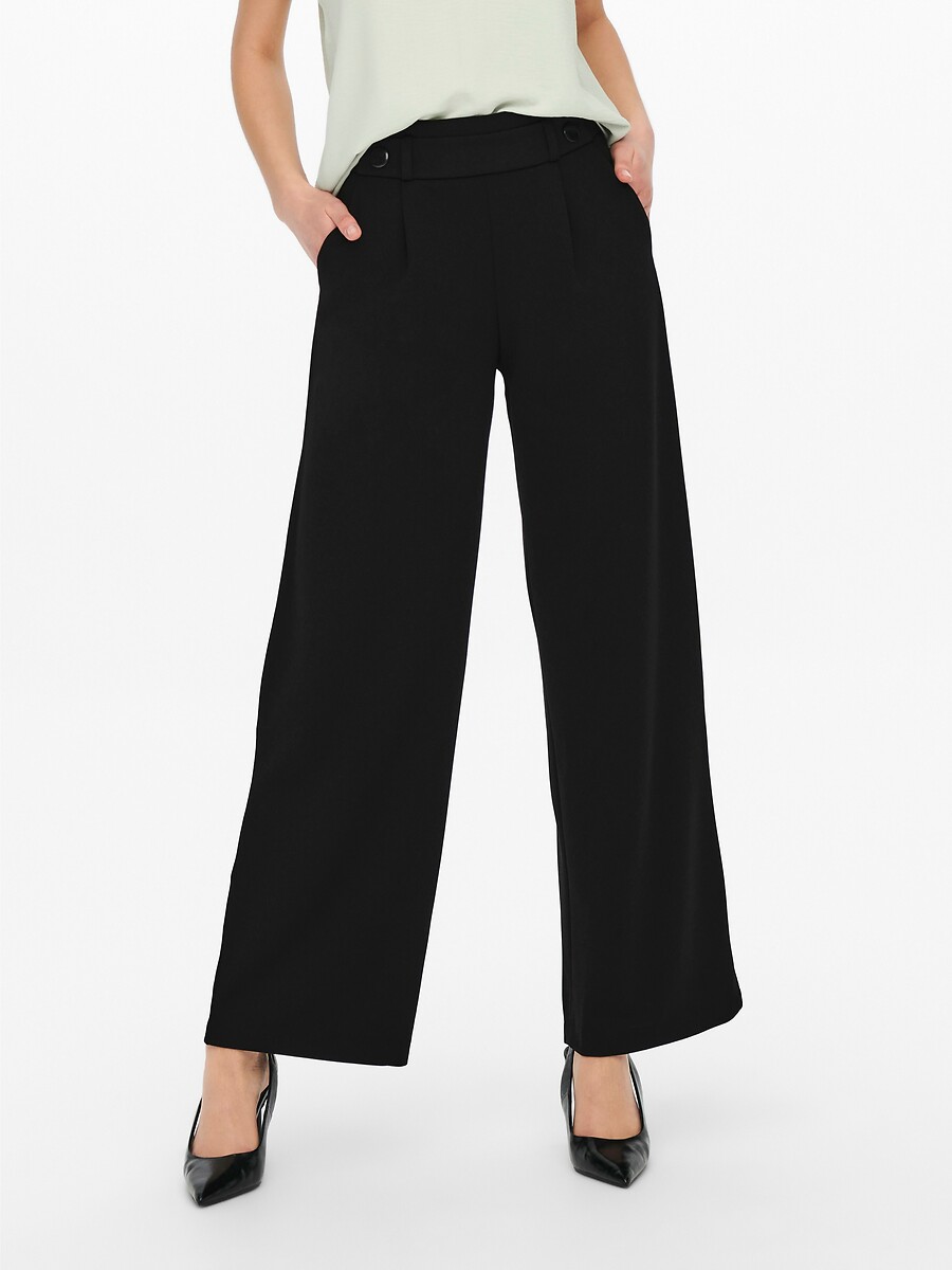 Pantalon large, taille haute