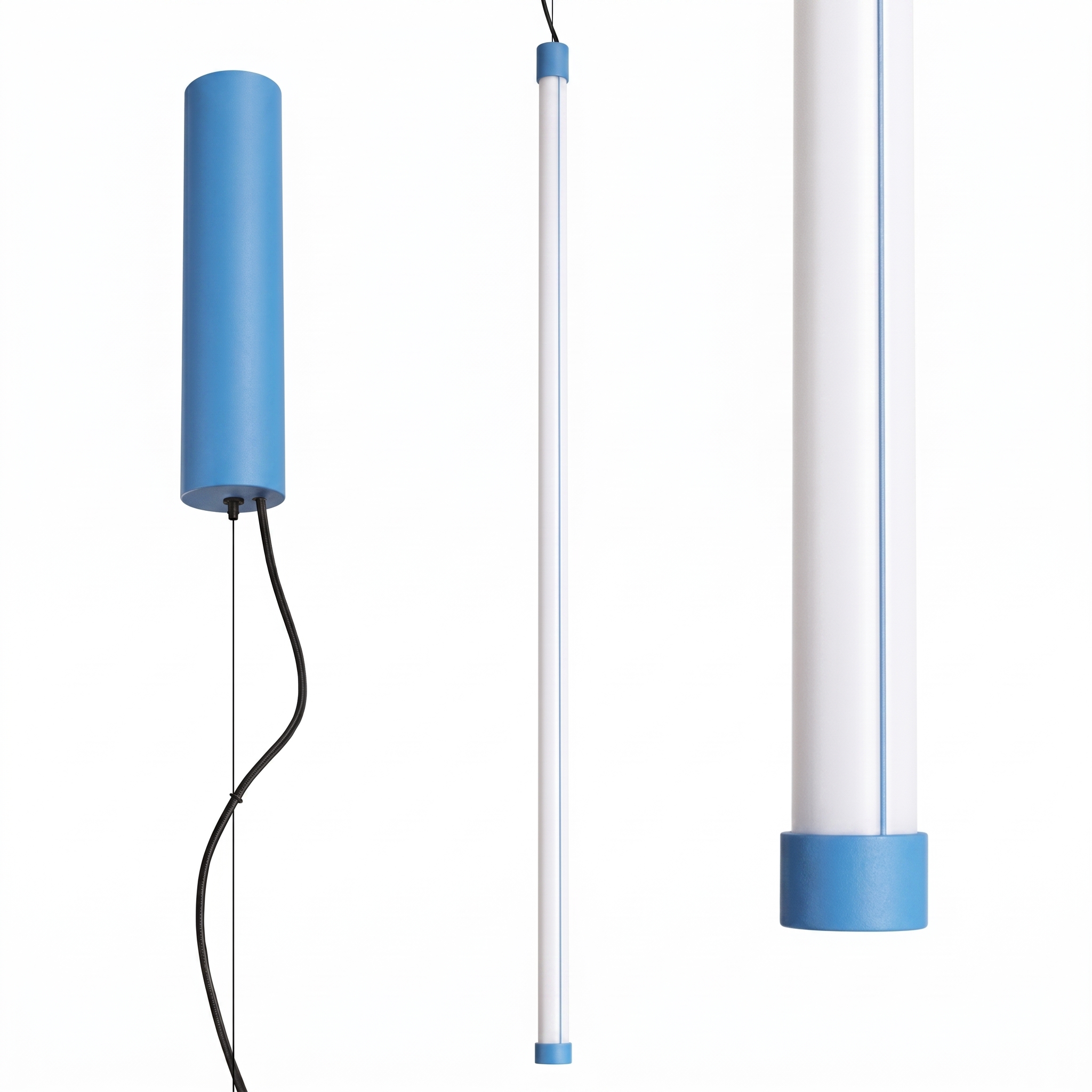 Suspension Acier Bleu LED 1 Trang, EDEN