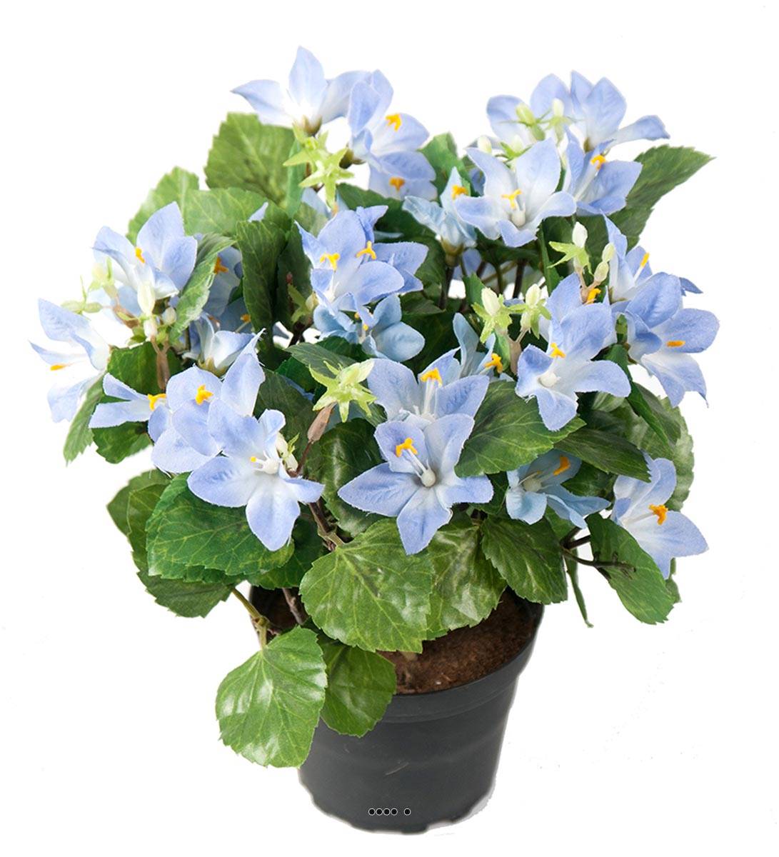 Campanules artificielles en pot, H 25 cm, ARTIFICIELLES