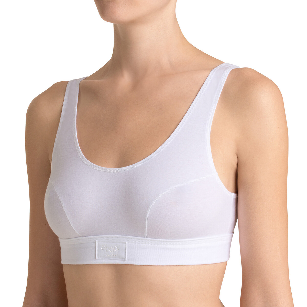 Details about   Sloggi Double Comfort Soft Cup Non Wired Bra Top Black White Assorted Sized 