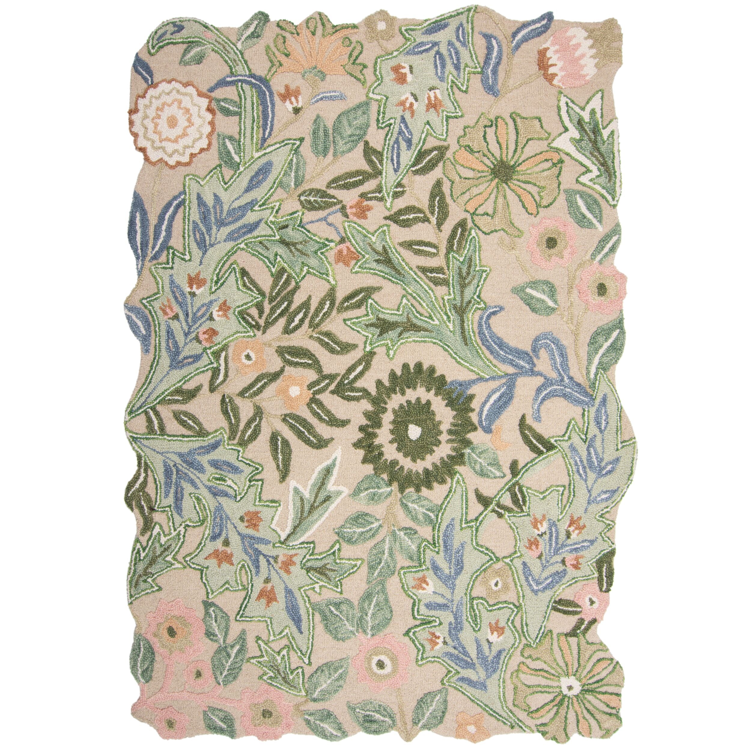 Tapis pure laine floral PANSY, NOVATREND