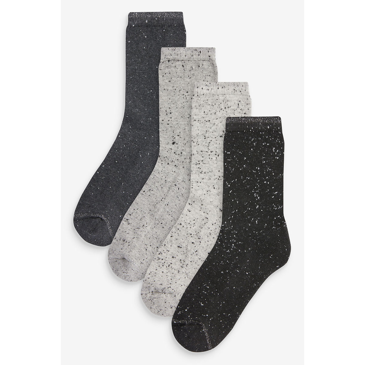 Chaussettes semelle effet moucheté, lot de 4, NEXT
