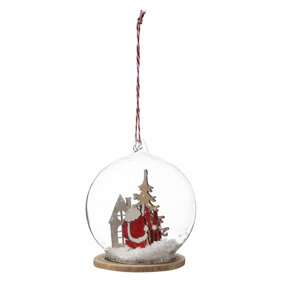 Boule intérieur sujets 7,5 cm verre, FEERIC LIGHTS & CHRISTMAS