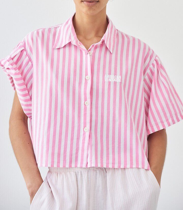 Chemise rayée à manches courtes, VEXTOWN, AMERICAN VINTAGE