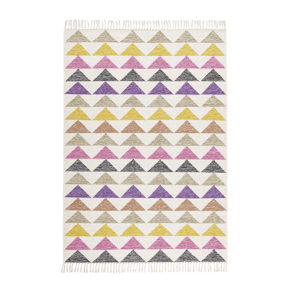 Ourika berber style geometric tassel wool rug, multi-coloured, La Redoute  Interieurs