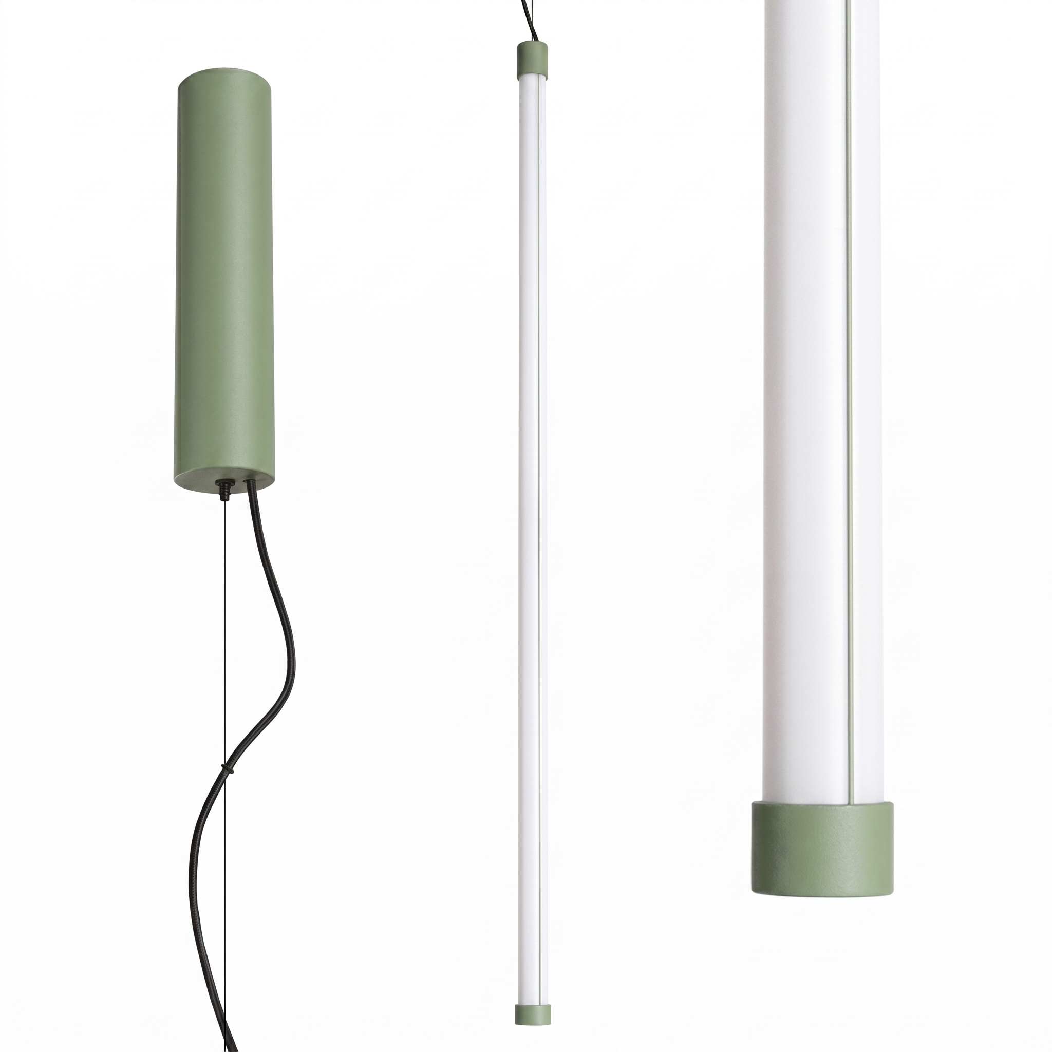Suspension Acier Sauge LED 1 Trang, EDEN