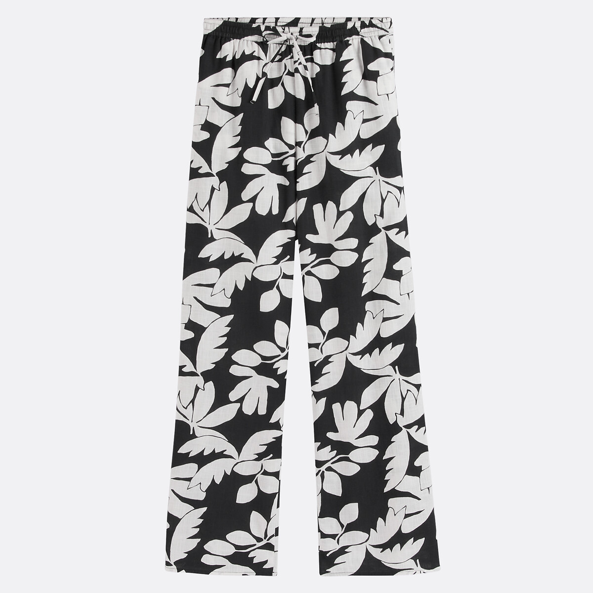 Printed Wide Leg Trousers with Elasticated Waistband, LA REDOUTE COLLECTIONS