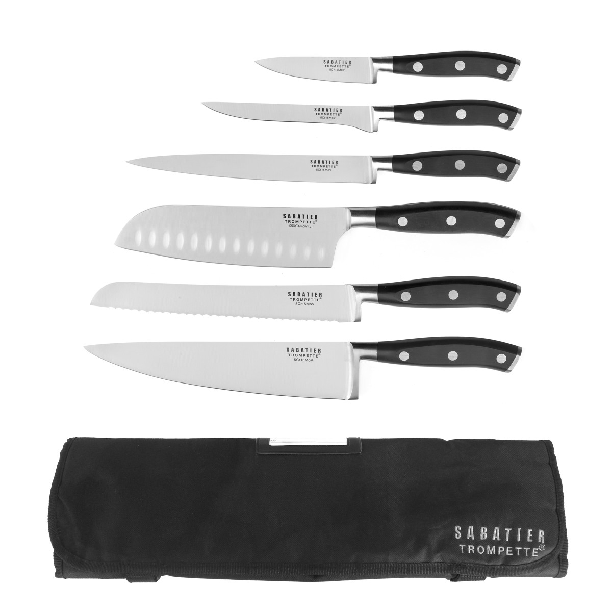 Valise hôtelière 6 couteaux de cuisine - VULCANO, SABATIER TROMPETTE