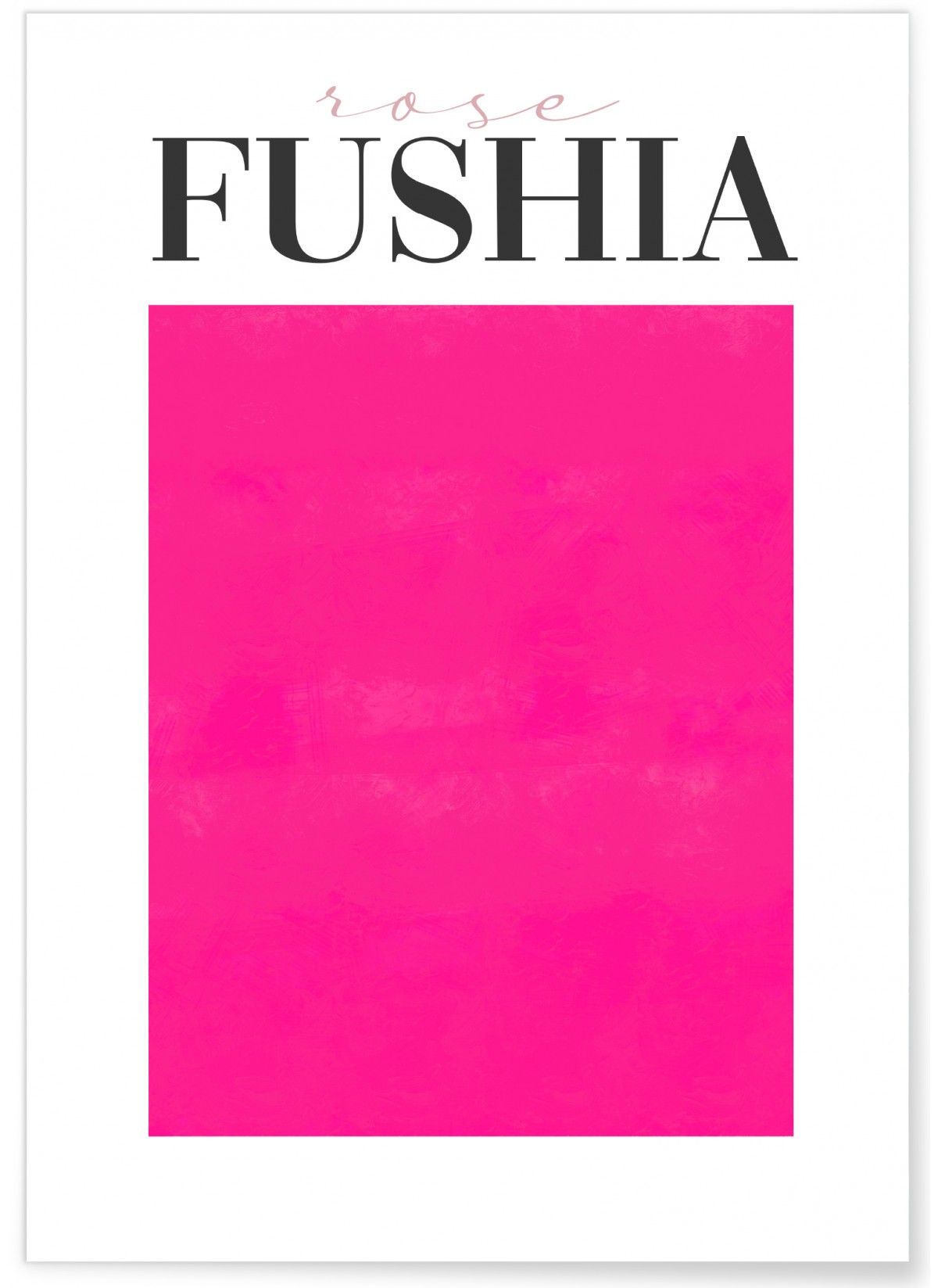 Affiche Rose Fushia, L'AFFICHERIE