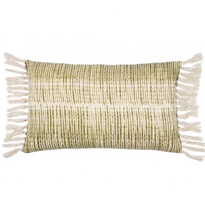 Ink Abstract Fringed Cushion SO'HOME
