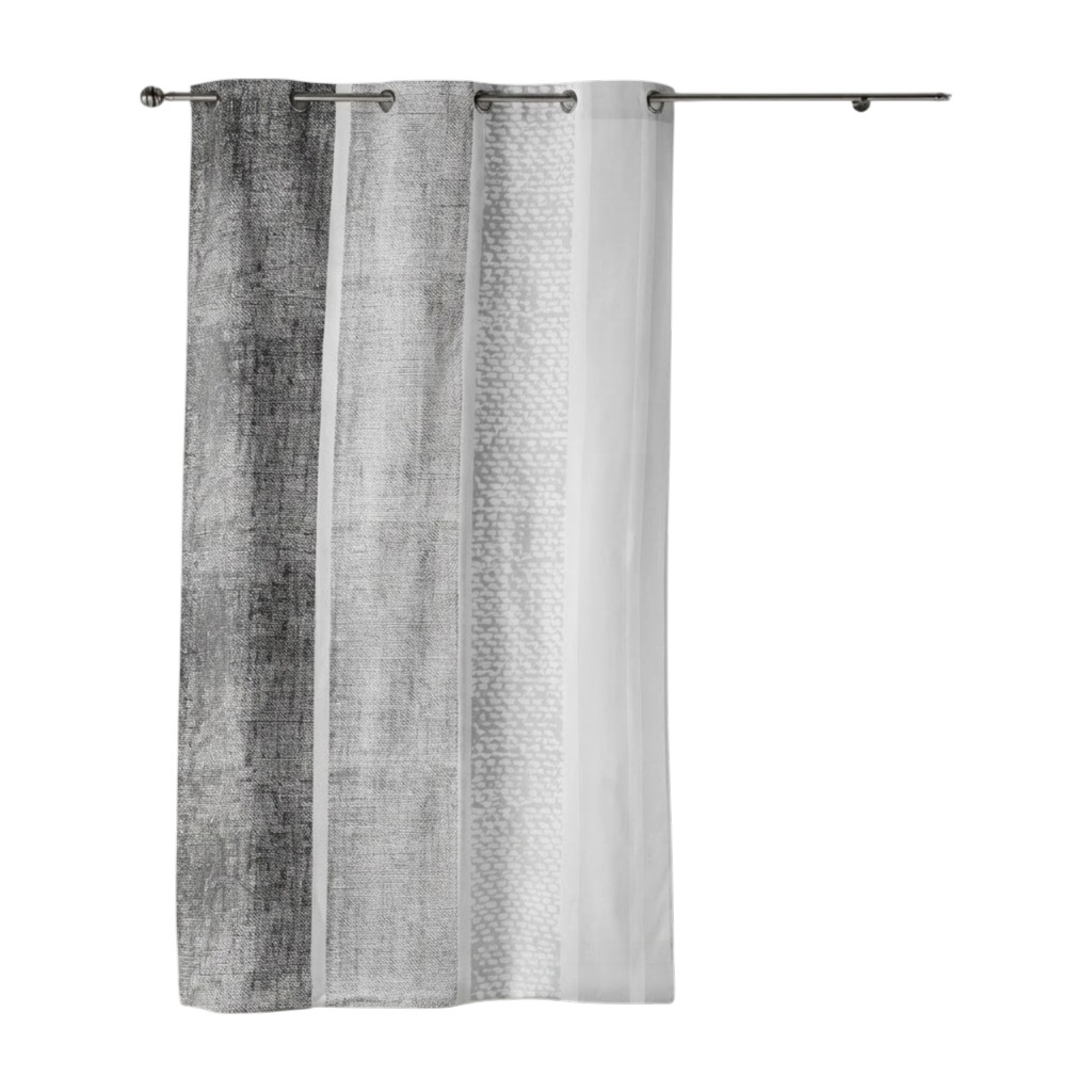 Rideau a oeillets 140 x 240 cm Textilio Gris, EDEN