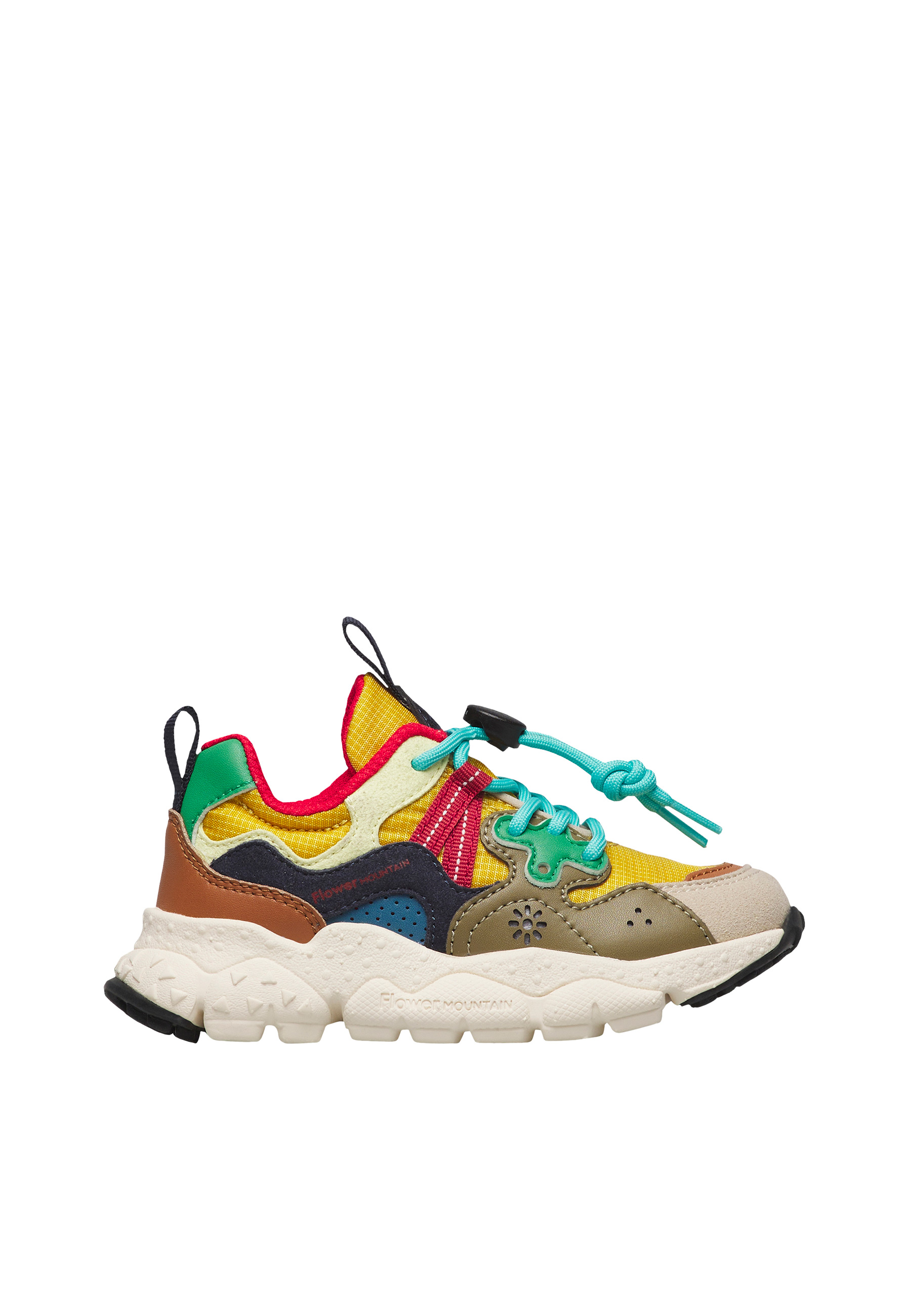 Sneakers en simili cuir et tissu technique YAMANO 3 JUNIOR., NATURINO