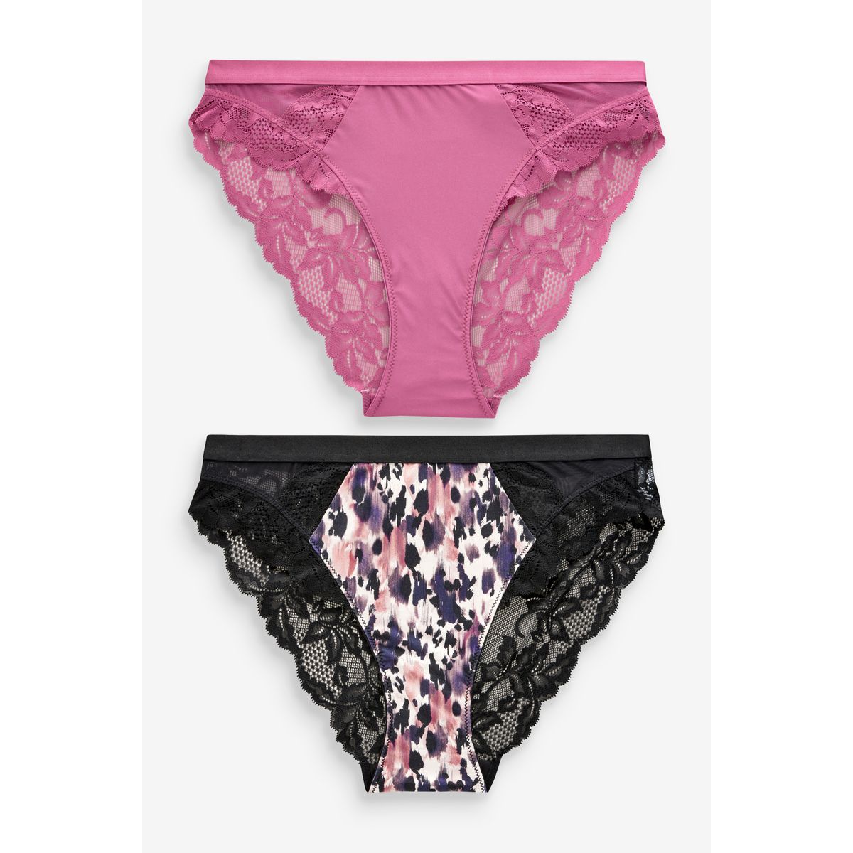 Culottes échancrées avec liseré en, lot de 2, NEXT