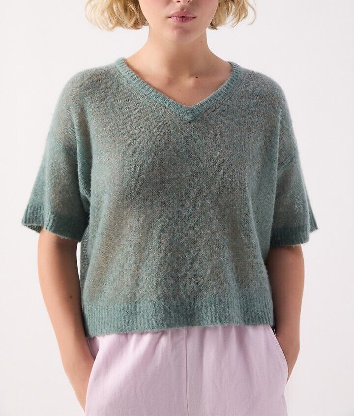 Pull manches courtes col V, BODYROW, AMERICAN VINTAGE