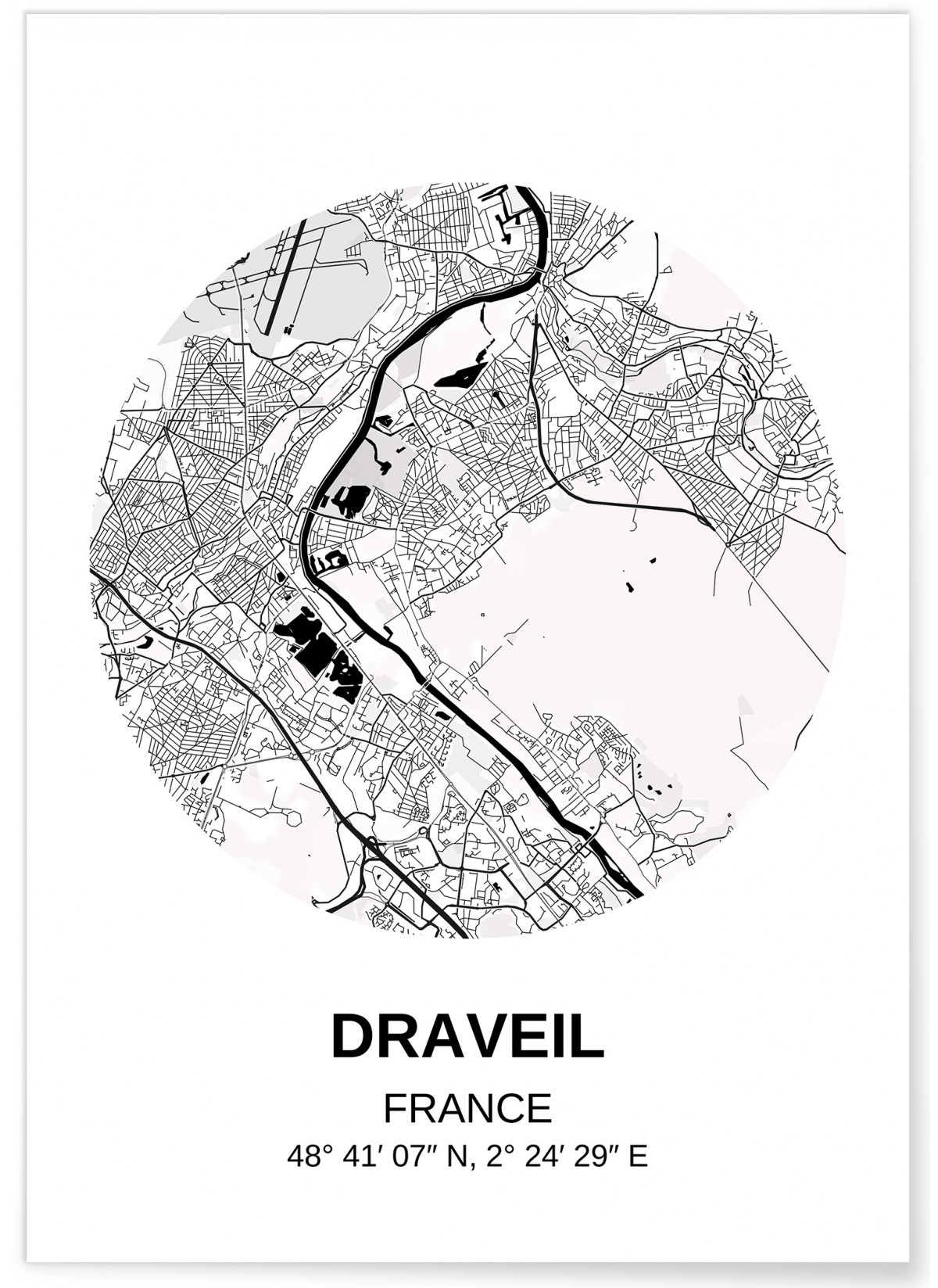 Affiche Carte Draveil, L'AFFICHERIE