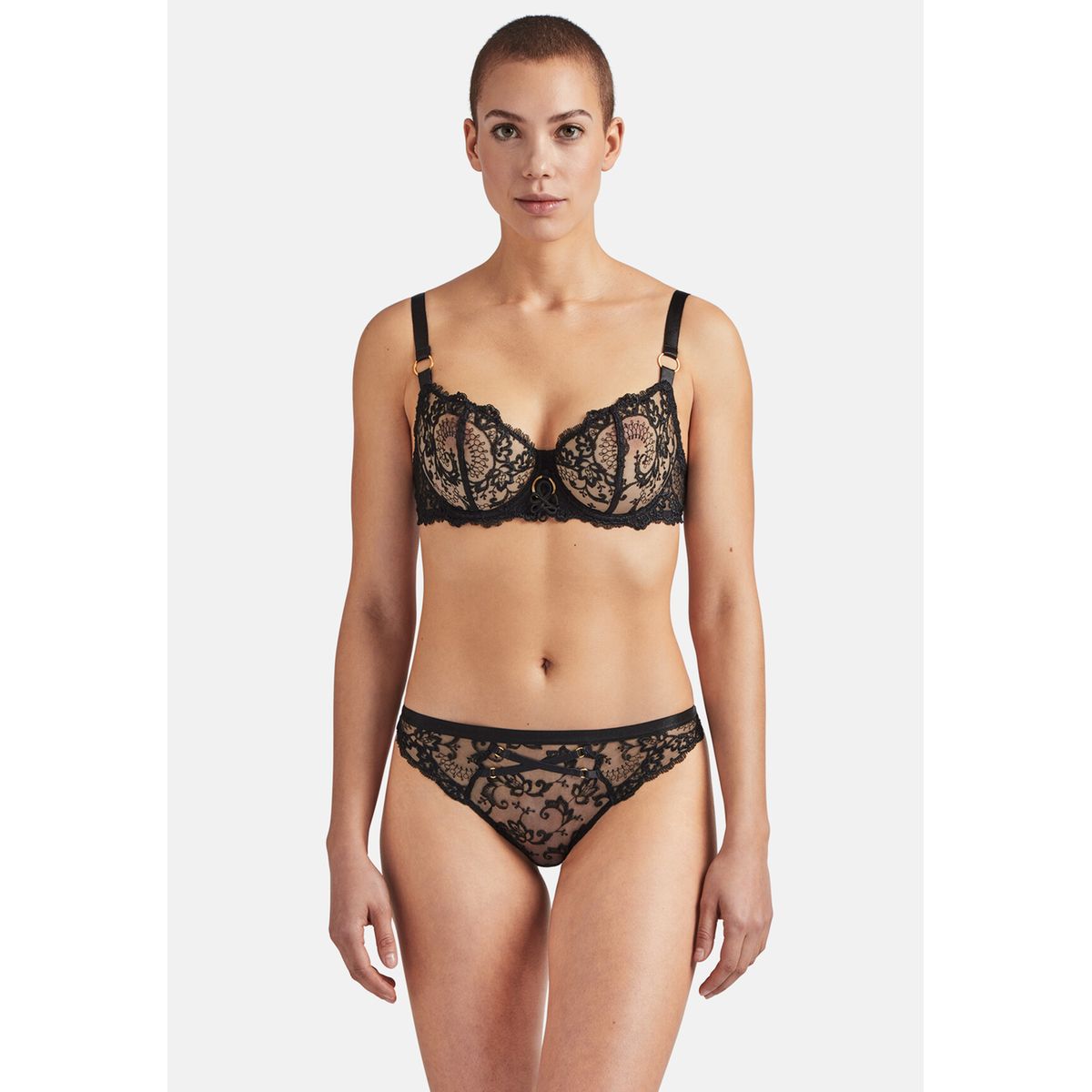 Soutien gorge corbeille reine de la nuit noir lyrique Aubade La