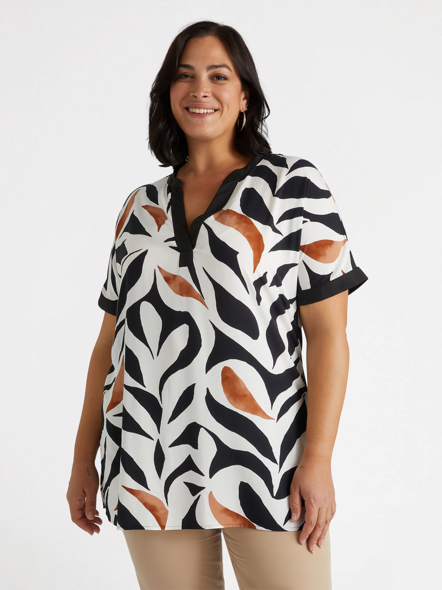 Blouse imprimé feuillage, FIORELLA RUBINO