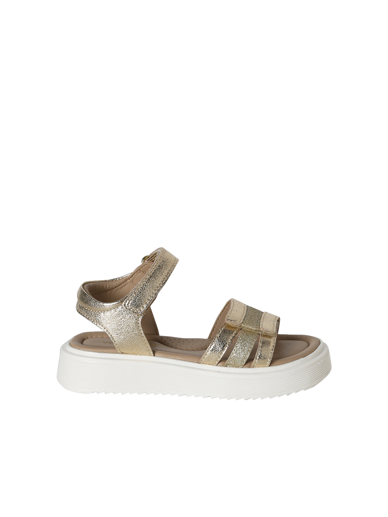 Sandales cuir à velcro, VERTBAUDET