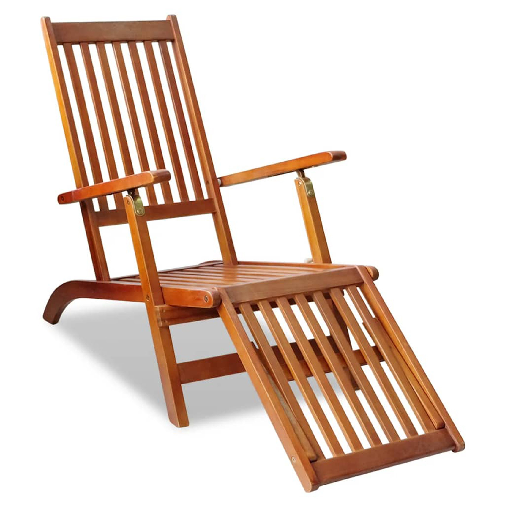 Chaise longue en bois d'acacia, HOME MAISON