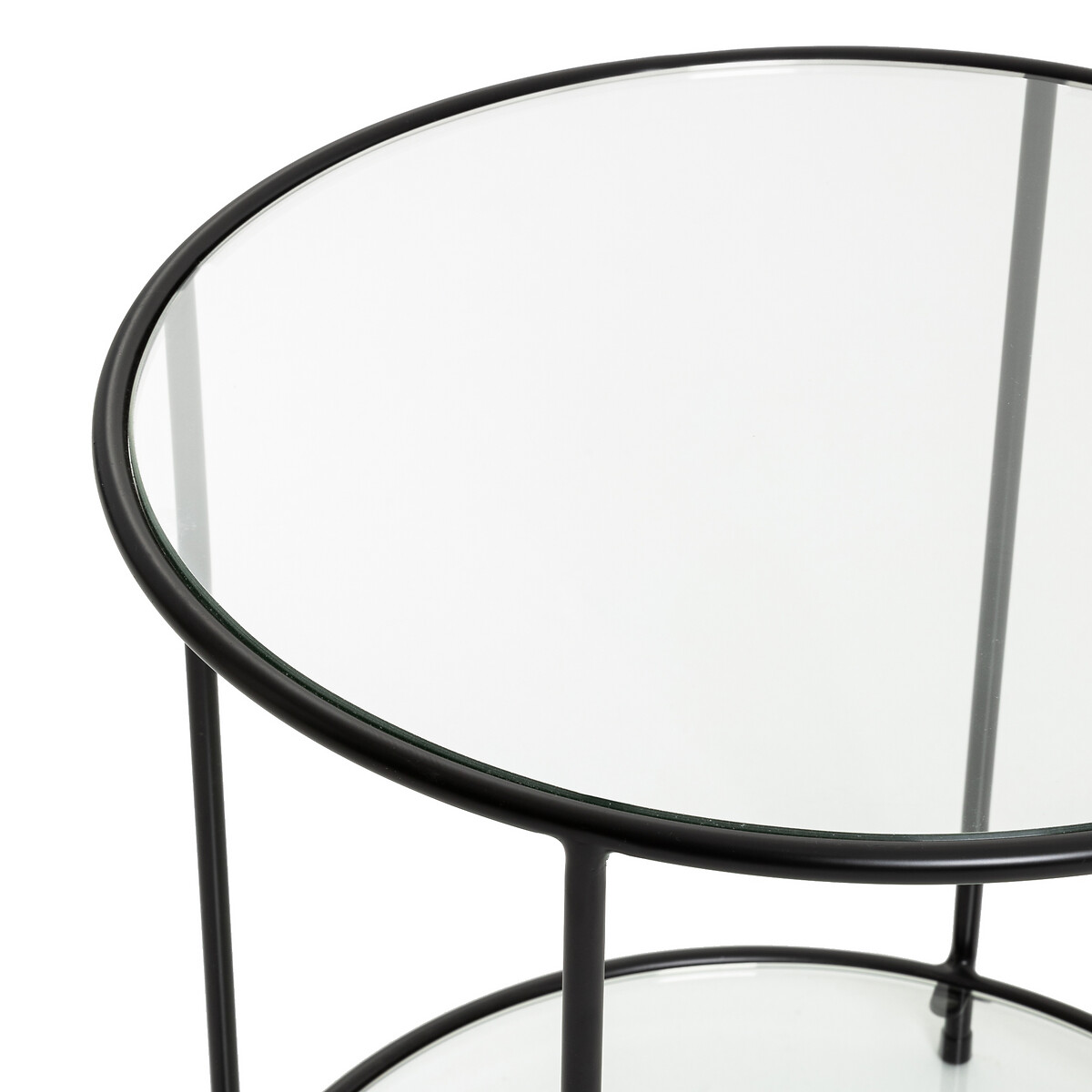 Product photograph of Sybil Tempered Glass Side Table from La Redoute UK.
