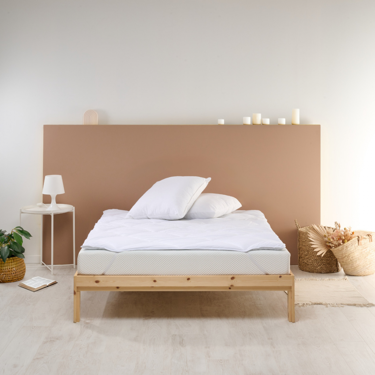 Surmatelas confort respirant LAVABLE à 95°C, BLEU CALIN