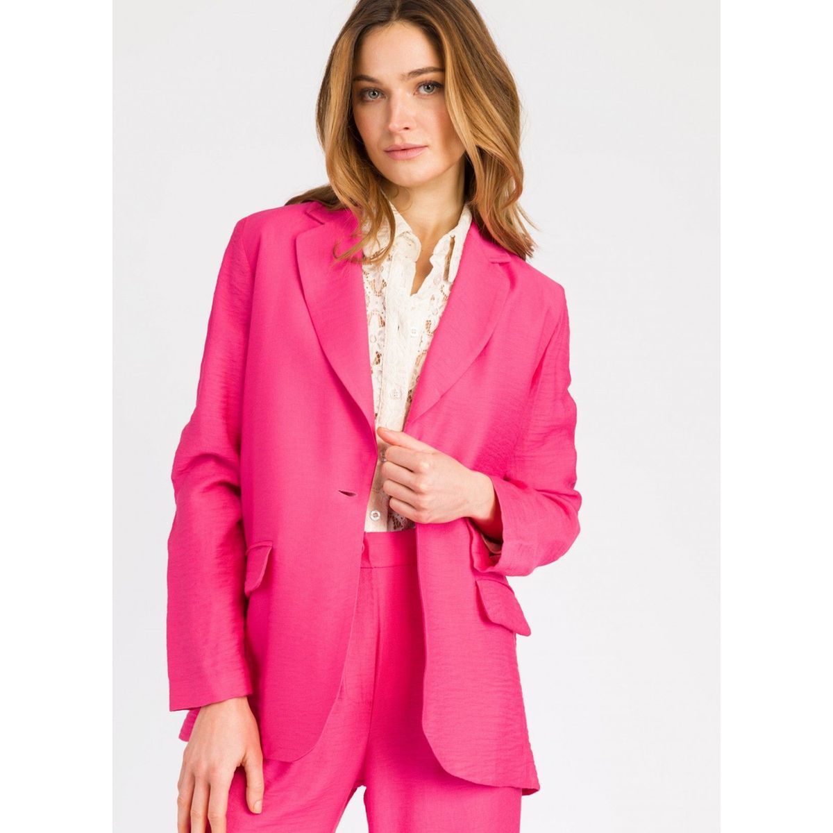 Blazer long 2024 rose poudré