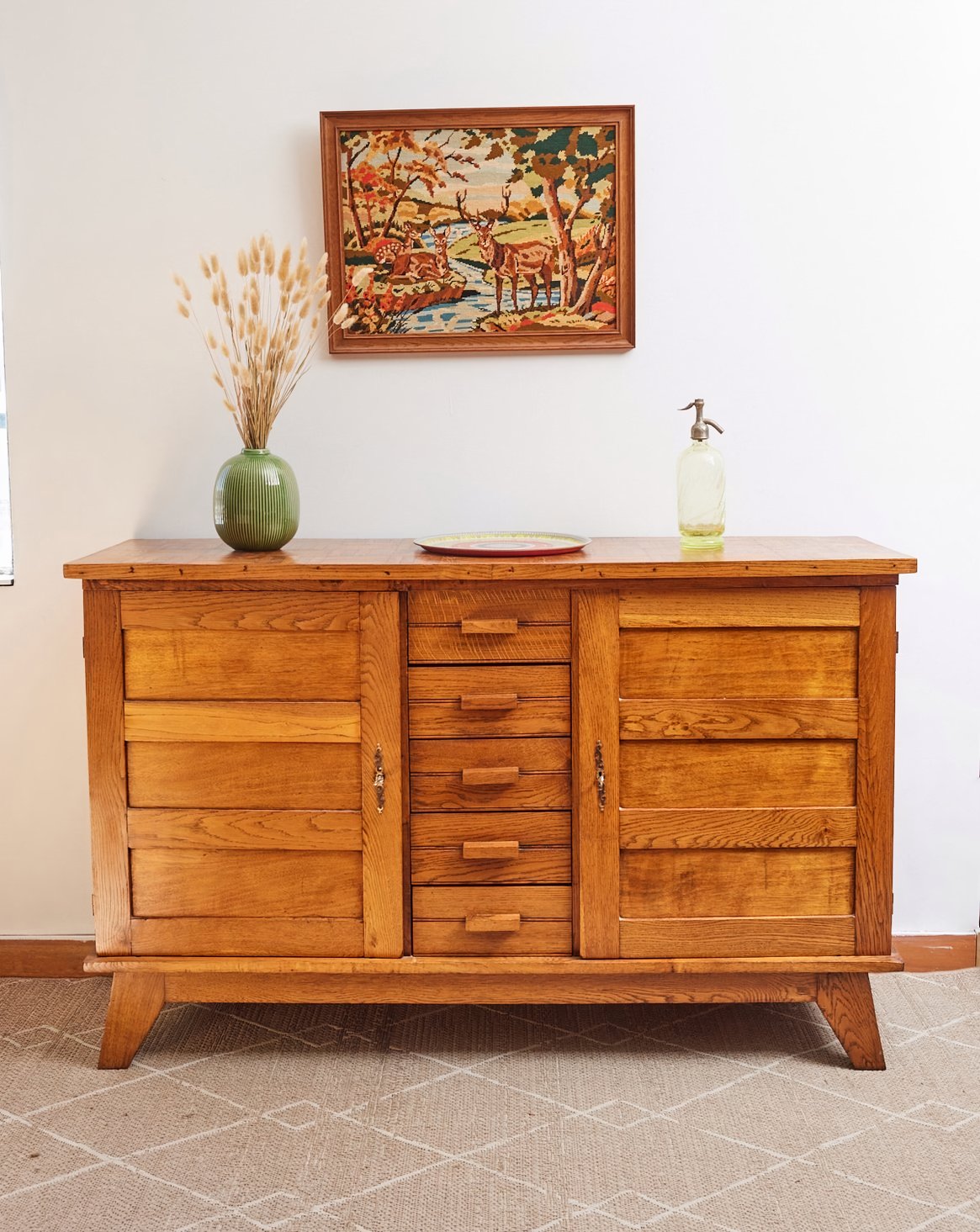 Buffet en bois massif Gilbert N°1457 - Bon état, DEBONGOUT