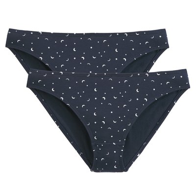 Pack of 2 Knickers in Printed Stretch Cotton LA REDOUTE COLLECTIONS
