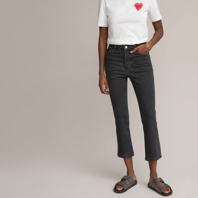 Kick Flare Jeans with High Waist, Length 25.5" LA REDOUTE COLLECTIONS
