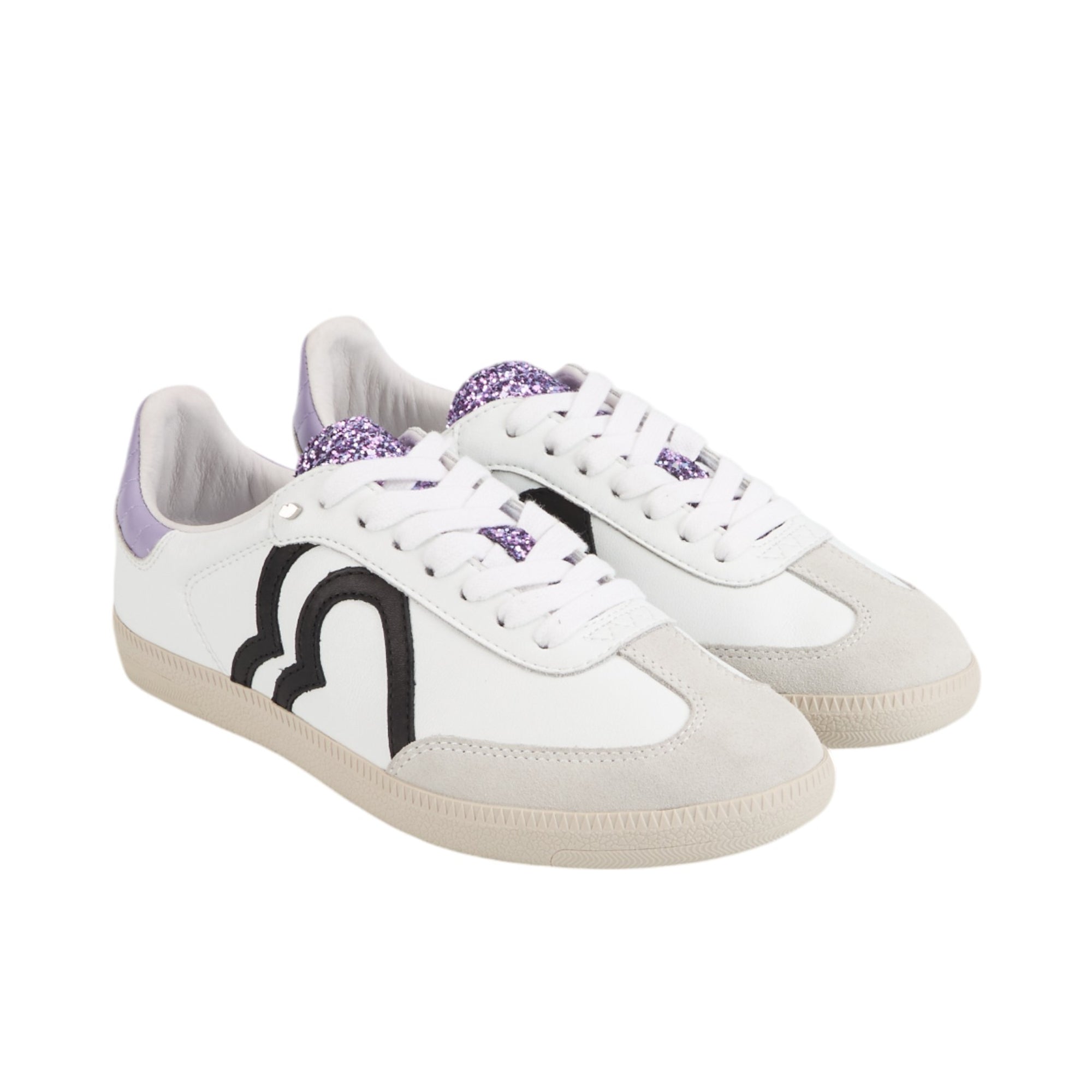 Baskets En Cuir Billie Lila Glitter, BONS BAISERS