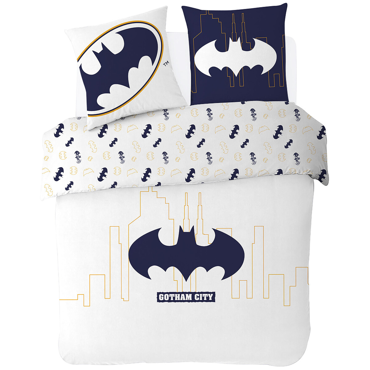 Batman Cotton Duvet Cover Pillowcase, Superhero Double Duvet Cover Set