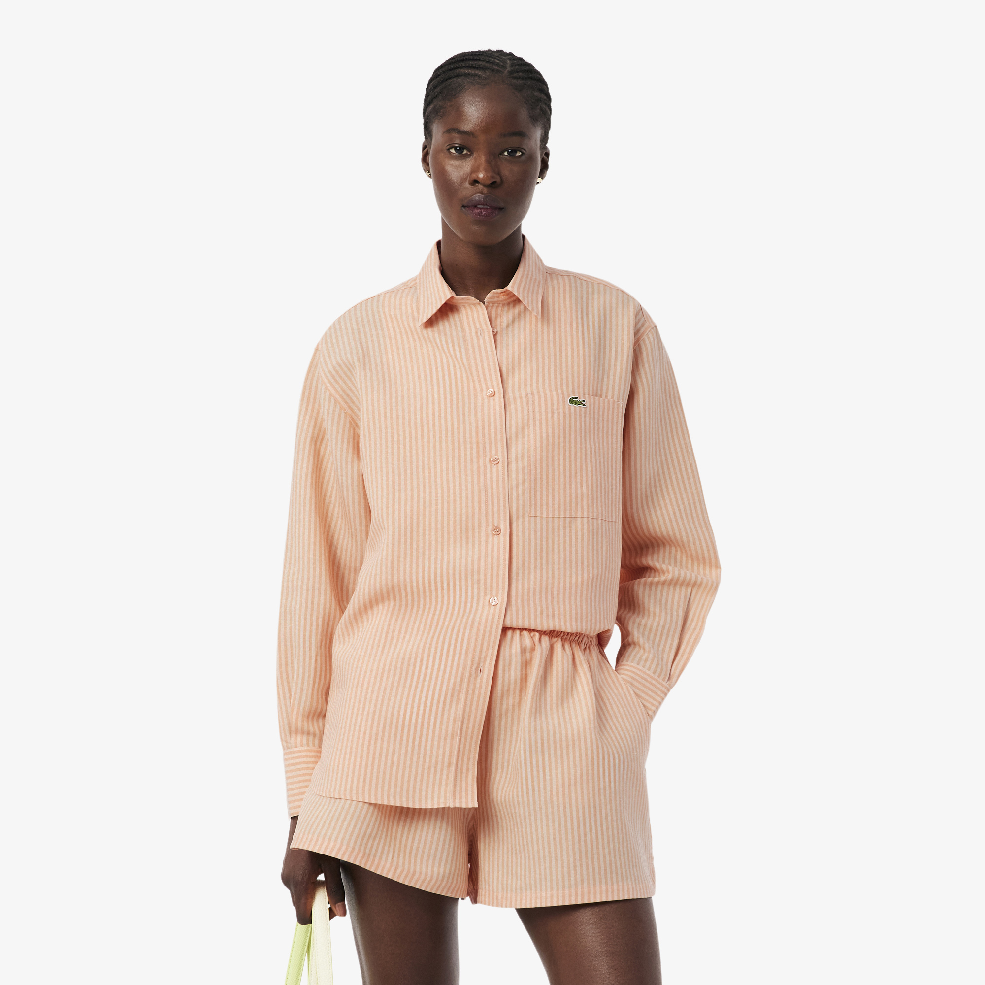 Chemise oversize lin mélangé, LACOSTE