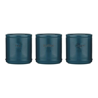Set of 3 Accents Ceramic Cannisters PRICE & KENSINGTON