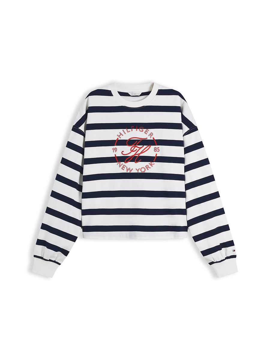 T-shirt manches longues col rond à rayures, TOMMY HILFIGER
