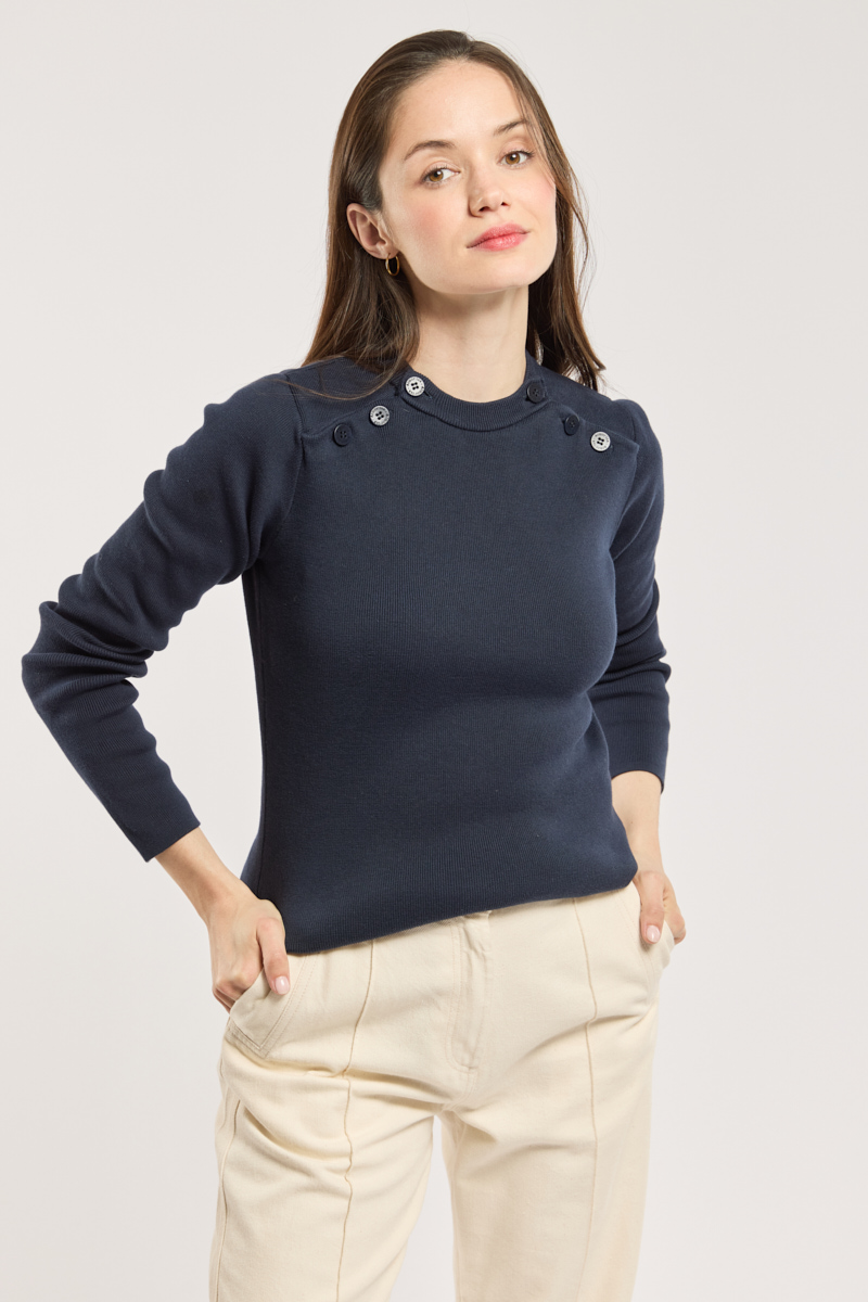 Pull marin double boutonnage - coton, ARMOR-LUX
