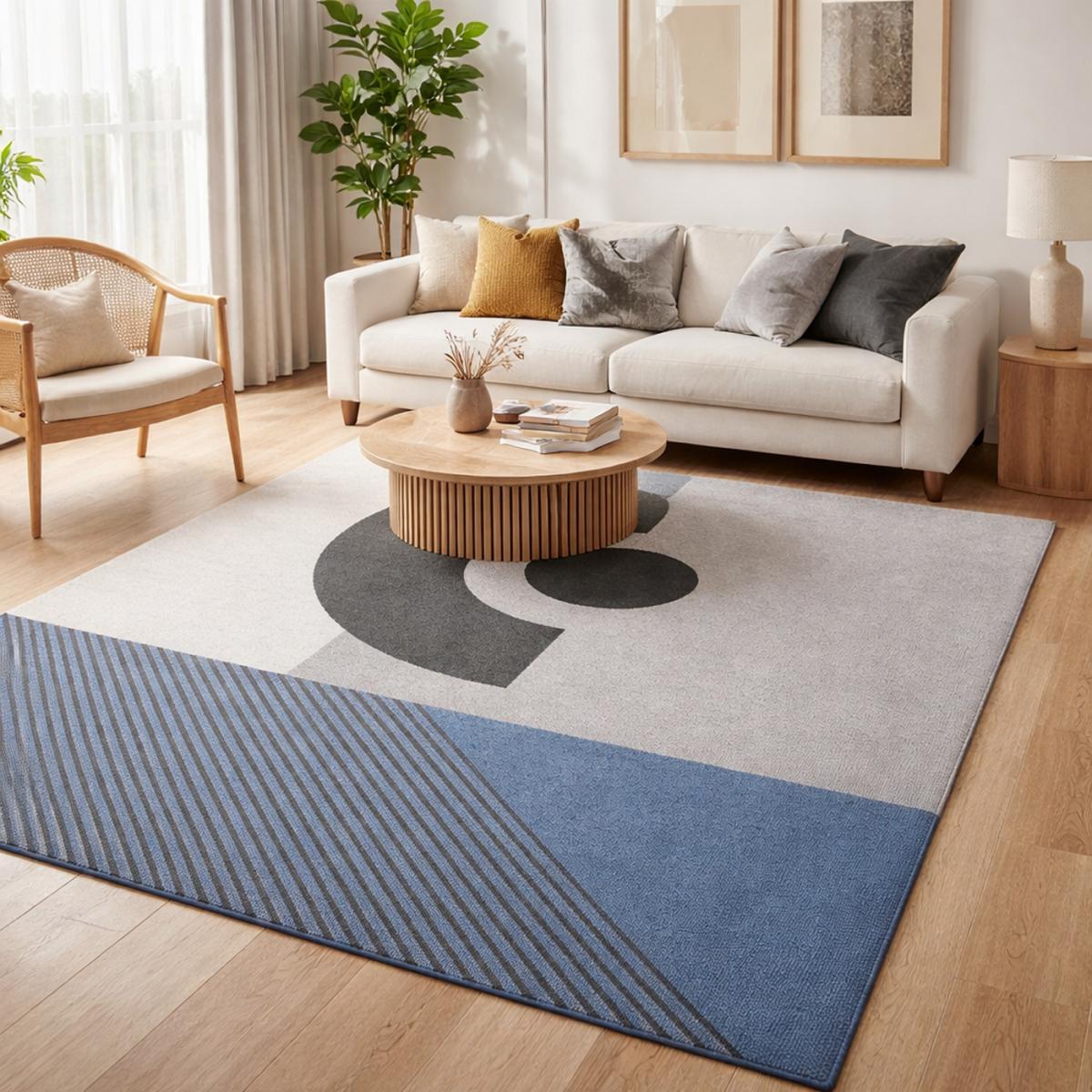Tapis salon et chambre tissé motif géométrique ELAK, UN AMOUR DE TAPIS