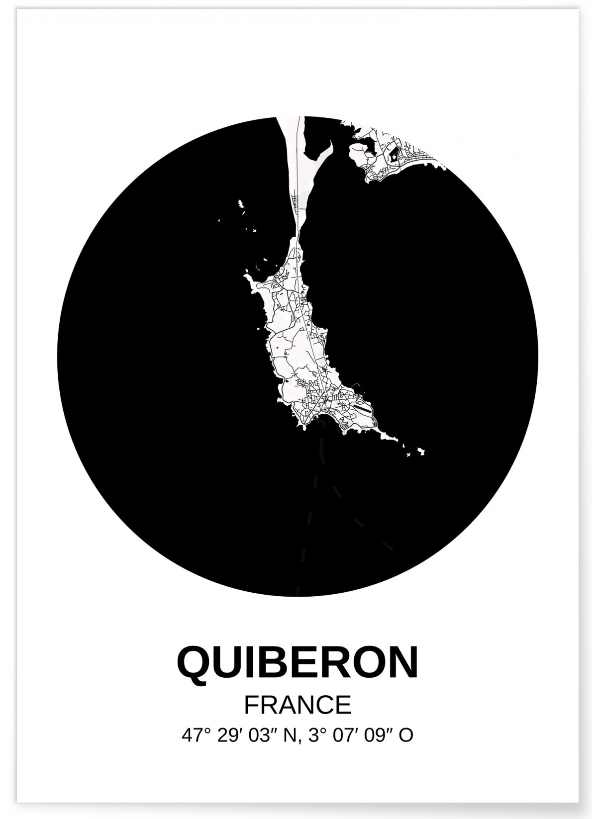 Affiche Carte Quiberon, L'AFFICHERIE