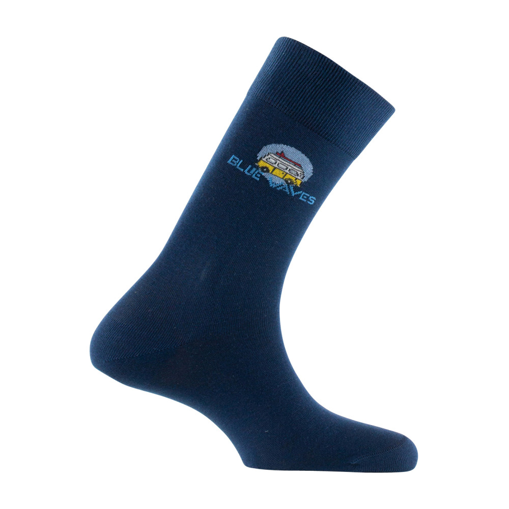 Mi-chaussettes en coton motif Van MADE IN FRANCE, KINDY