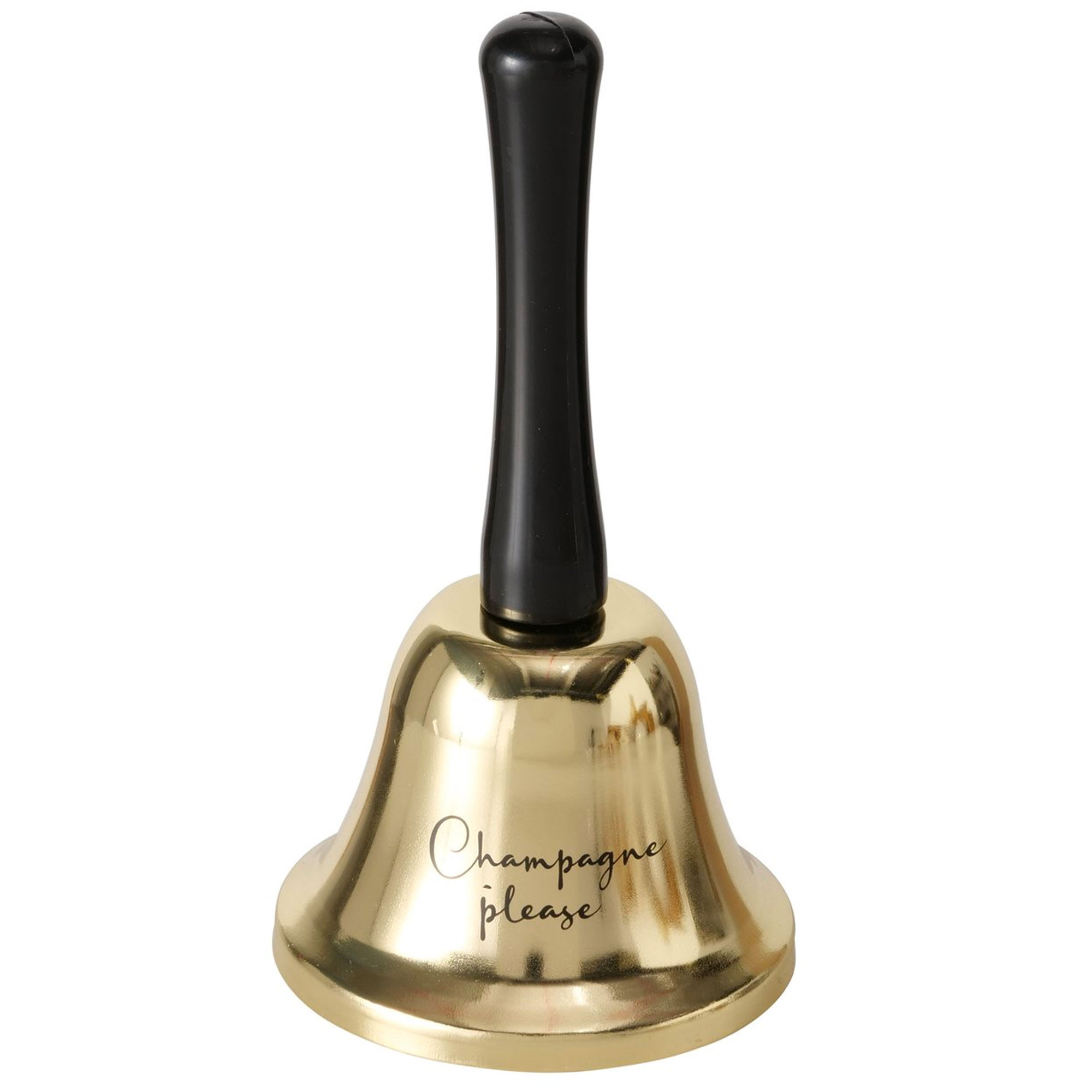 8CM Sonne Fort et Clair Clochette à Main avec poignée en Bois de Conception Classique pour Jouet d'écolier Percussion Cloche A Main 10Cm