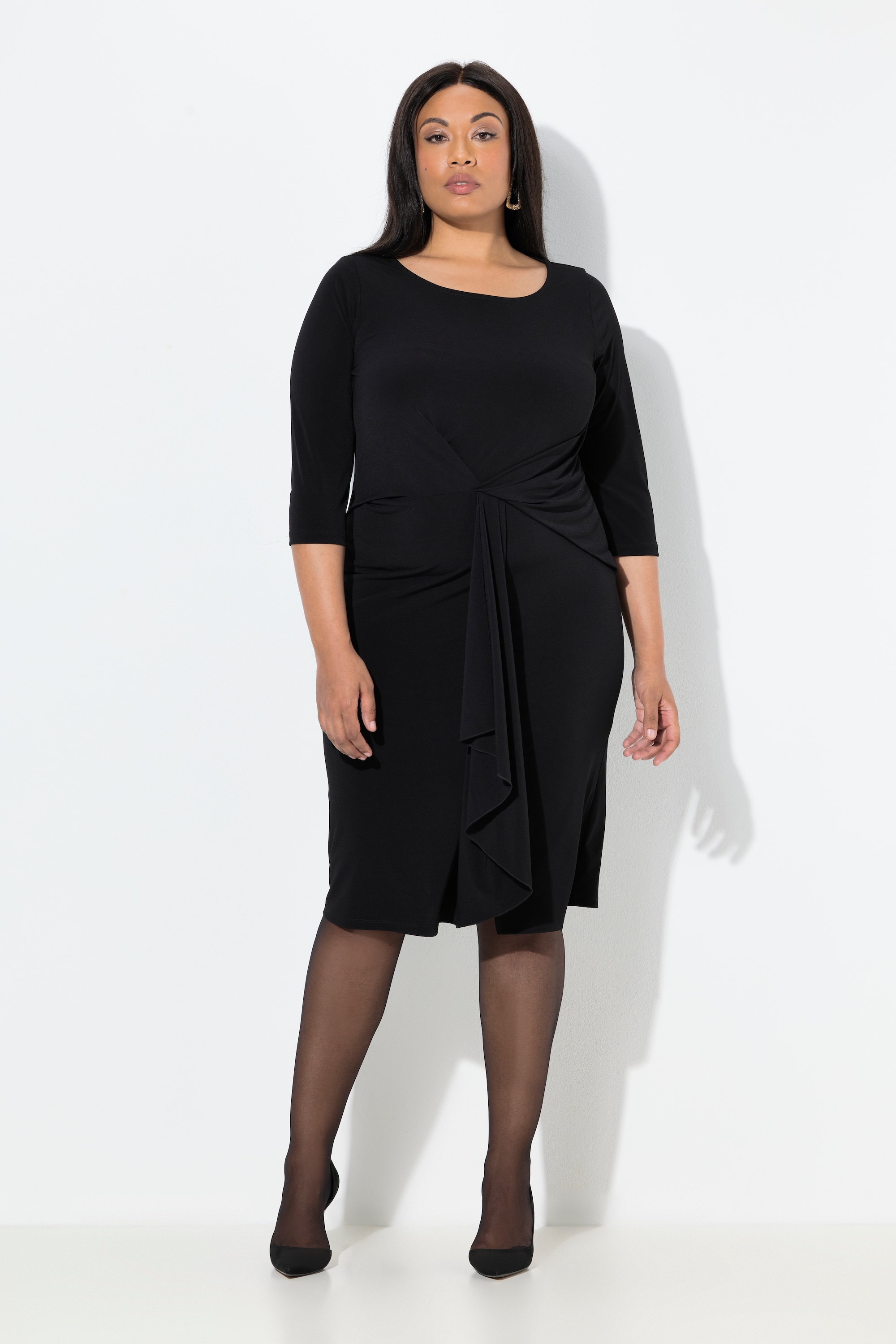 Robe midi sans manches avec drapé, ULLA POPKEN