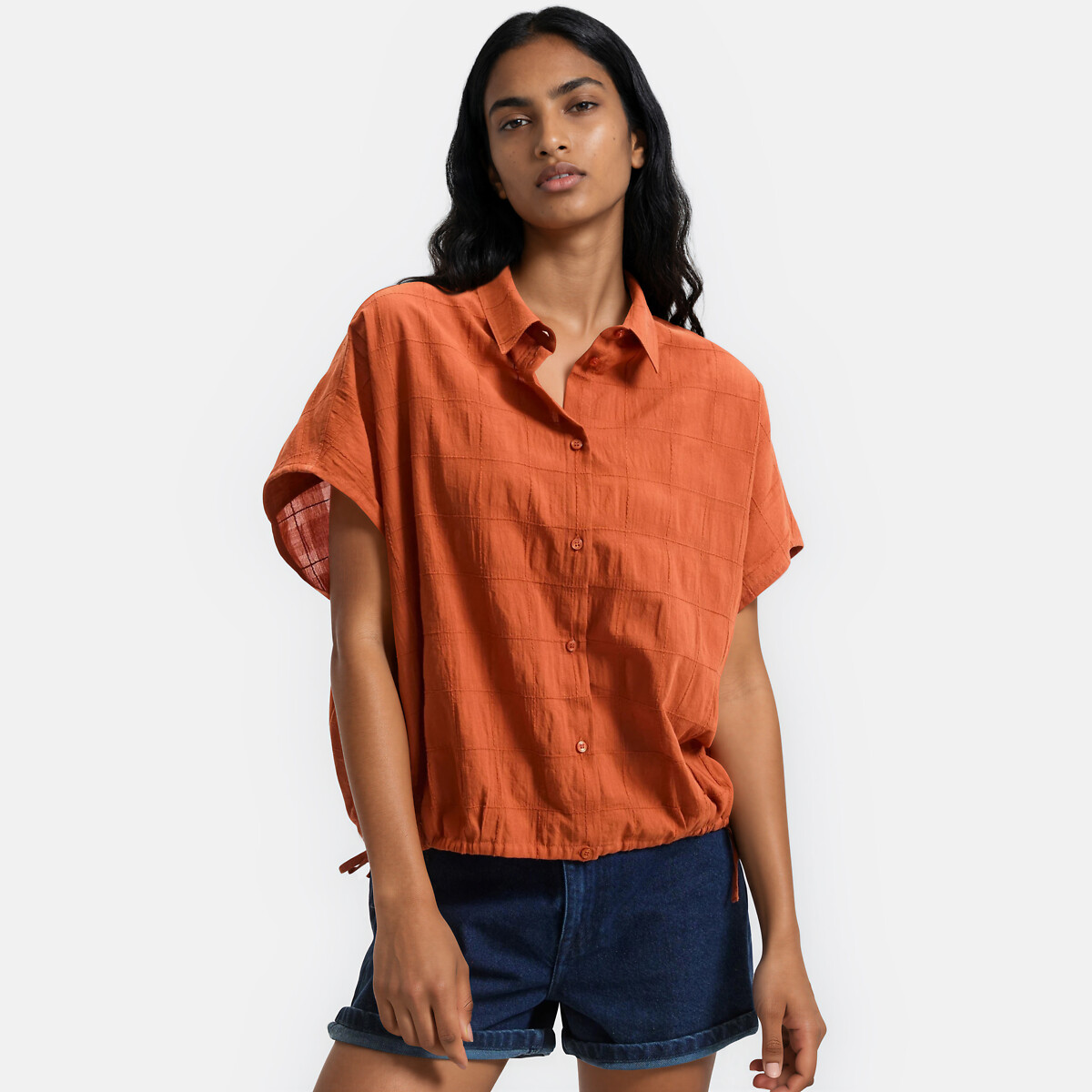 Loose Fit Short Sleeve Shirt, LA REDOUTE COLLECTIONS