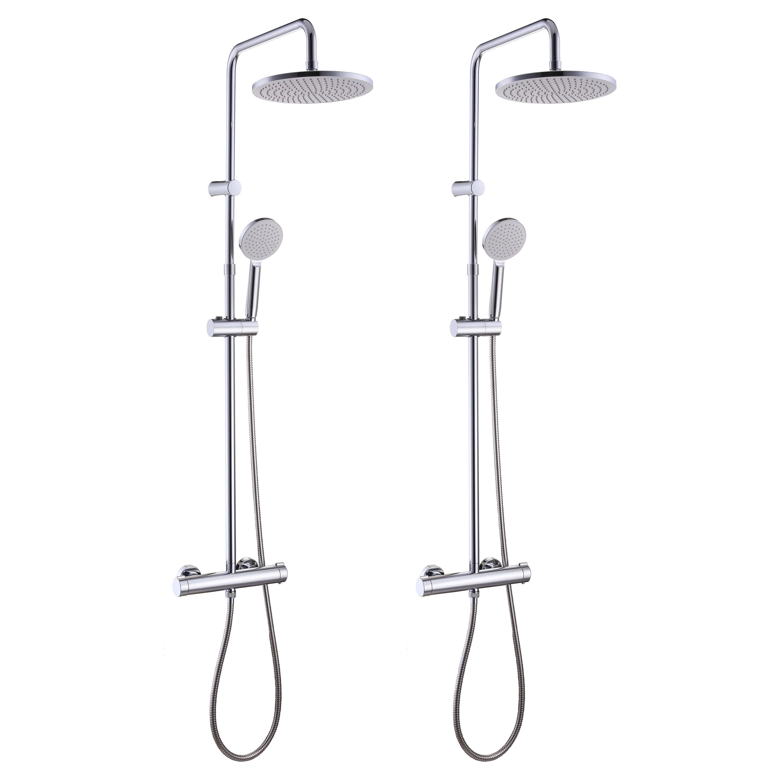 Lot de 2 colonnes de douche thermostatique, ESSENTIAL, SENSEA
