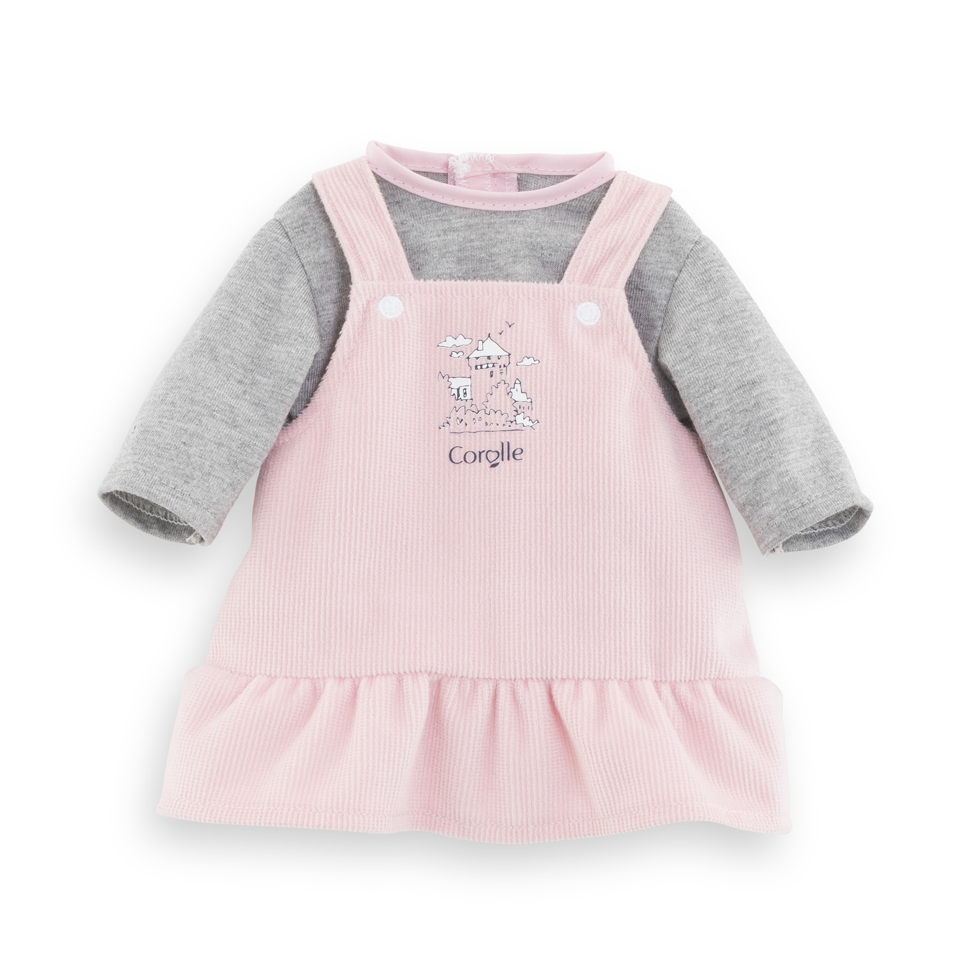 Robe et T-shirt Bords de Loire pour poupon 36 cm, COROLLE