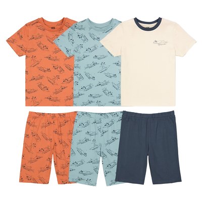 Pack of 3 Short Pyjamas in Cotton LA REDOUTE COLLECTIONS