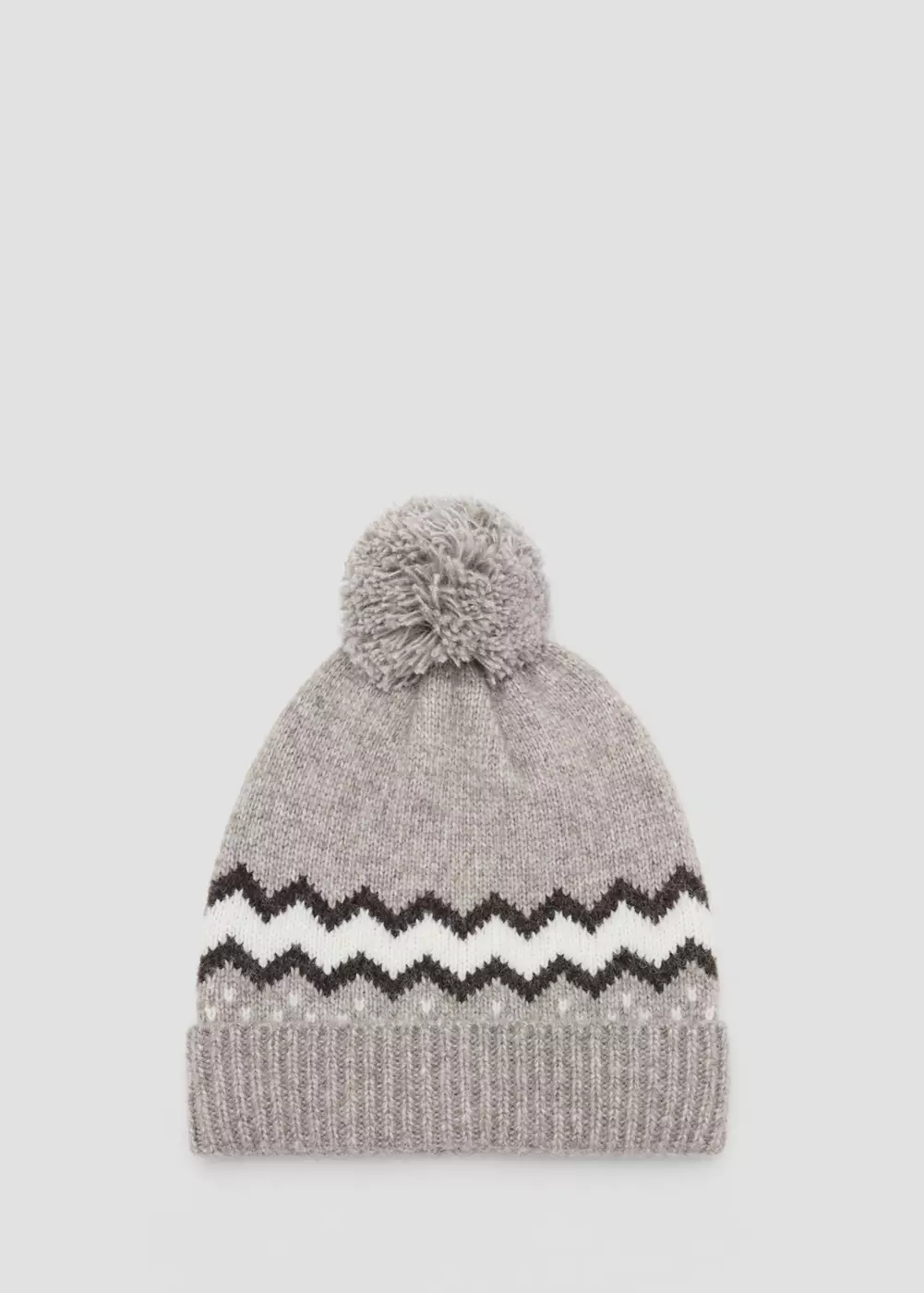 Bonnet en maille frise avec pompon, MANGO TEEN