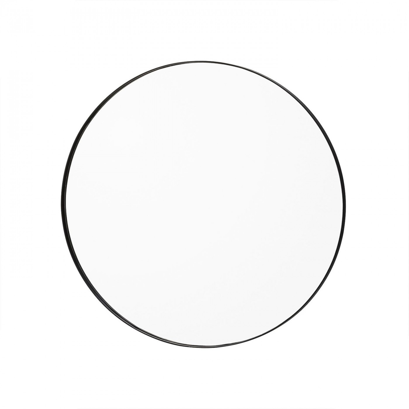Miroir Mural Circum Clear et Bord Noir XSmall Rond Diam 50 cm, AYTM