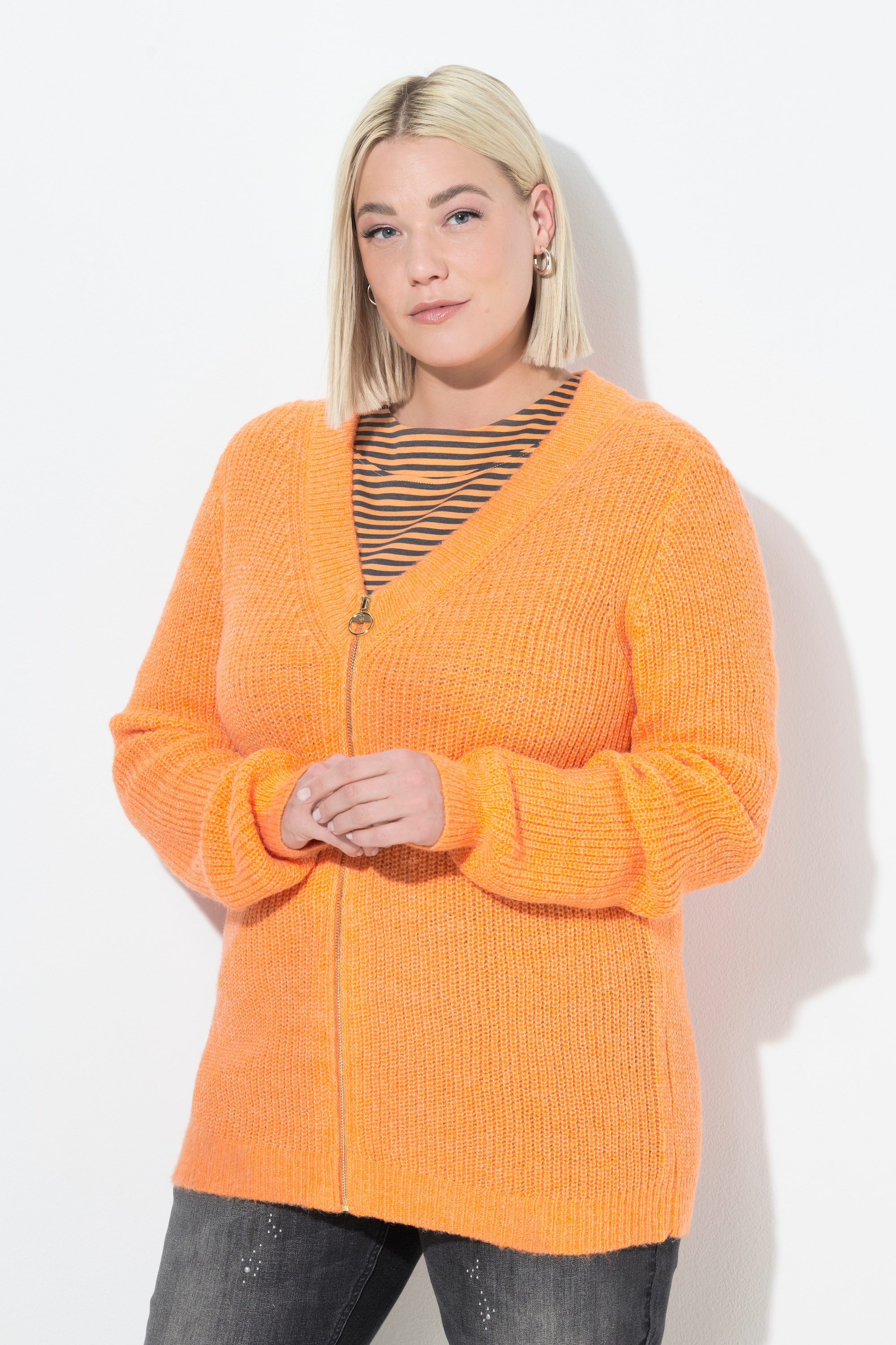 Cardigan en maille côtelée, ULLA POPKEN