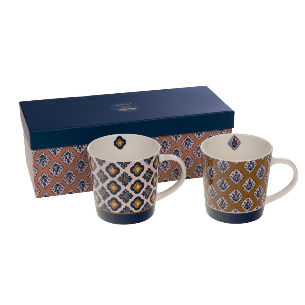 Coffret de 2 mugs Laure 45 cl, AMADEUS