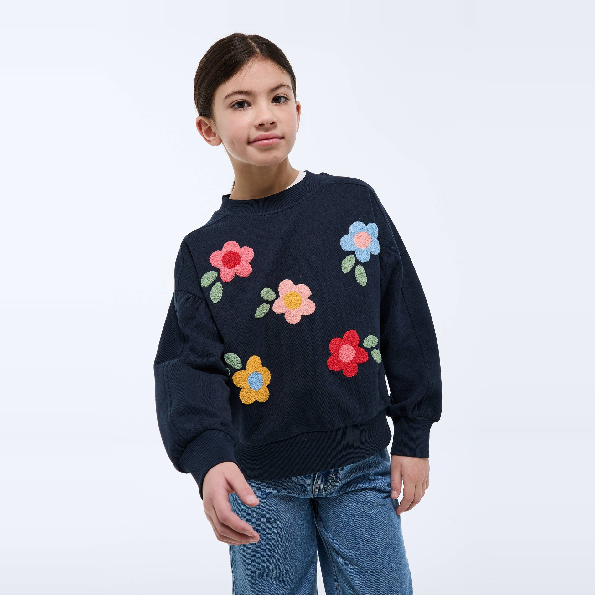 Sweat brodé en coton, MONOPRIX