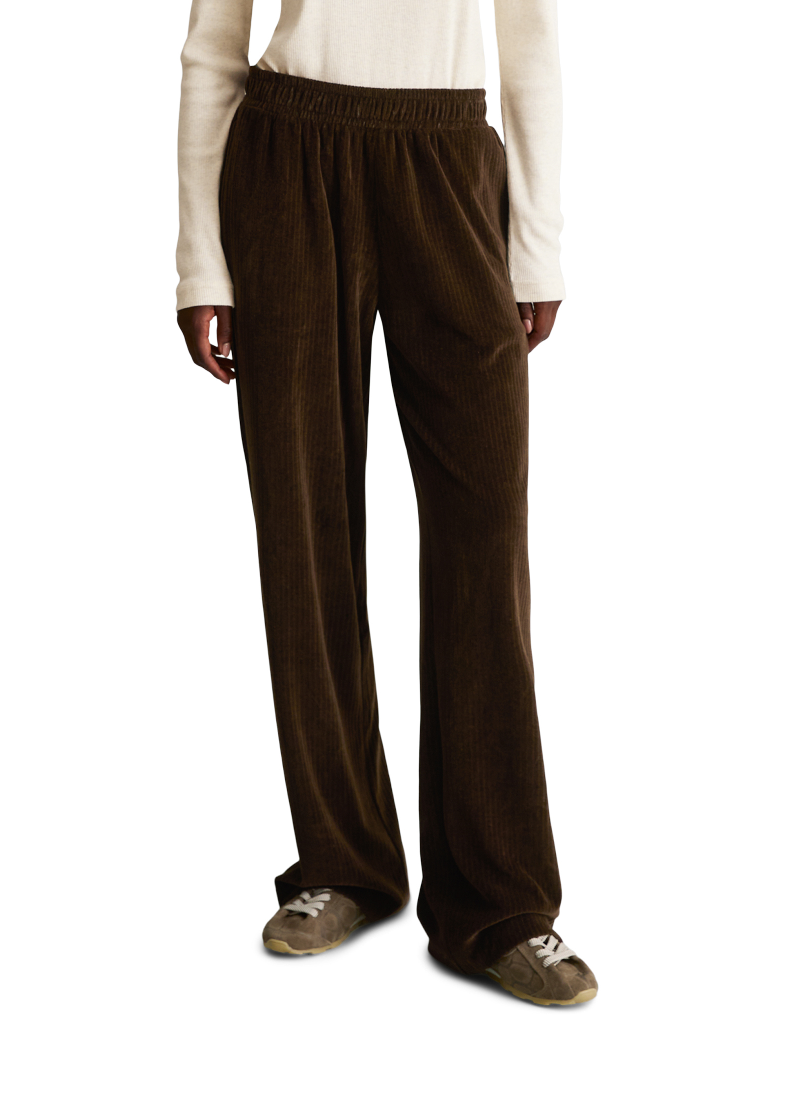Pantalon de survêtement en velours côtelé, coupe décontractée en mélange de coton bio, MARC O’POLO DENIM